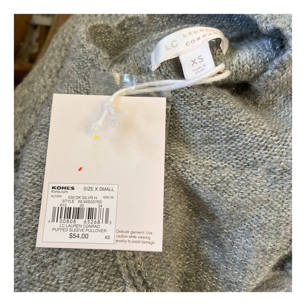 LAUREN CONRAD Women’s Gray Sweater Size XS New With Tags - Picture 5 of 5